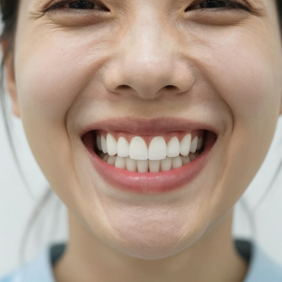 Simulação do sorriso após o tratamento