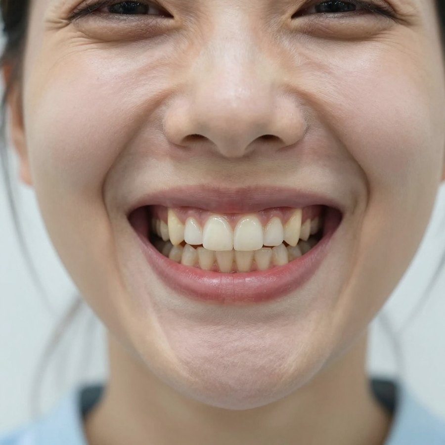 Sorriso antes do tratamento